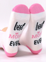 Mutters Tag Heiß Verkauf Mittelrohr Baumwolle Socken Pink Serie Geschenk Sohle Buchstabe Jacquard Lässig Sport Socken