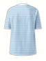 Damen Gestreift Kurzarm T-Shirts T-Shirt Rundhals Print Lässig Sommer T-Shirt mit Grafik Oberteile