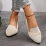 Straße Alle Jahreszeiten Textil Kontrastnaht Flache Schuhe