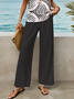 Damen Geometrisch Print Zweiteiliges Set Täglich Ärmellos Lässig Sommer Bluse mit Hose Matching Set
