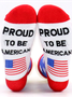 Stelle grenzüberschreitend Lang Baumwolle Socken amerikanisch Tag der Unabhängigkeit Flagge Socken Gestreift Lässig Sport Socken Buchstabe Jacquard Kreativ Socken