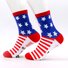 Stelle grenzüberschreitend Lang Baumwolle Socken amerikanisch Tag der Unabhängigkeit Flagge Socken Gestreift Lässig Sport Socken Buchstabe Jacquard Kreativ Socken