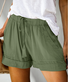 Damen Unifarben Shorts Gerade Hosen Lässig Sommer Shorts