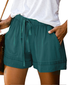 Damen Unifarben Shorts Gerade Hosen Lässig Sommer Shorts