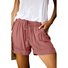Damen Unifarben Shorts Gerade Hosen Lässig Sommer Shorts