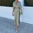 Damen Geblümt Print Zweiteiliges Set Täglich Langarm Lässig Frühling/Herbst Bluse mit Rock Matching Set