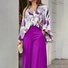 Damen Gestreift Print Zweiteiliges Set Täglich Kurzarm Retro Sommer Bluse mit Hose Matching Set