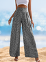 Damen Geblümt Lang Elastische Taille Hose Lässig Frühling/Herbst Hose