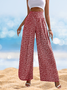 Damen Geblümt Lang Elastische Taille Hose Lässig Frühling/Herbst Hose