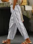 Damen Gestreift Lang Hose Lässig Frühling/Herbst Hose