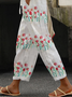 Damen Geblümt Lang Hose Lässig Frühling/Herbst Hose