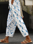 Damen Gestreift Lang Hose Lässig Frühling/Herbst Hose