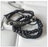 Retro Straße Cowboy Leder Armband Nische Koreanisch Trend mehrschichtig Bodhi Holz Armband Verstellbar Armband
