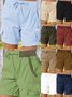 Damen Unifarben Fünfte Hose Gerade Hosen Lässig Sommer Shorts