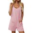 Damen Geometrisch Rundhals Ärmellos Lässig Sommer Baumwolle Jumpsuit