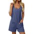 Damen Geometrisch Rundhals Ärmellos Lässig Sommer Baumwolle Jumpsuit
