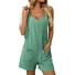 Damen Geometrisch Rundhals Ärmellos Lässig Sommer Baumwolle Jumpsuit