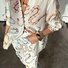 Damen Geblümt Print Zweiteiliges Set Täglich Langarm Lässig Frühling/Herbst Bluse mit Rock Matching Set
