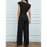 Damen Unifarben Rundhals Ärmellos Lässig Sommer Jumpsuit