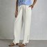 Damen Unifarben Lang Elastische Taille Hose Lässig Frühling/Herbst Hose