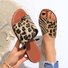 Große Größen Sommer Neu europäisch und amerikanisch Flach Leopard Zebra Print Fashion Damen Pantolette Pantoletten