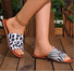 Große Größen Sommer Neu europäisch und amerikanisch Flach Leopard Zebra Print Fashion Damen Pantolette Pantoletten
