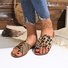 Große Größen Sommer Neu europäisch und amerikanisch Flach Leopard Zebra Print Fashion Damen Pantolette Pantoletten