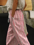Damen Gestreift Lang Hose Lässig Frühling/Herbst Hose