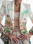Damen Geblümt Frühling/Herbst Oberbekleidung Retro Print Langarm Regelmäßig Blazer