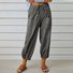 Damen Unifarben Knöchelhose Elastische Taille Hose Lässig Frühling/Herbst Hose
