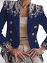 Damen Geblümt Frühling/Herbst Oberbekleidung Retro Print Langarm Regelmäßig Blazer