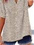 Damen Geblümt Kurzarm Bluse Sommer Print V-Ausschnitt Täglich Lässig Oberteile