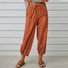 Damen Unifarben Knöchelhose Elastische Taille Hose Lässig Frühling/Herbst Hose