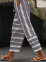 Damen Gestreift Lang Hose Lässig Frühling/Herbst Hose