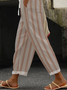 Damen Gestreift Lang Hose Lässig Frühling/Herbst Hose