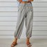 Damen Unifarben Knöchelhose Elastische Taille Hose Lässig Frühling/Herbst Hose