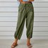 Damen Unifarben Knöchelhose Elastische Taille Hose Lässig Frühling/Herbst Hose