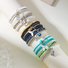 ins Stil Bohemien Strand Urlaub Sommer Oberstoff Schildkröte Fischschwanz Reis Perlen mehrschichtig Stapeln Armband Set