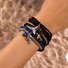 ins Stil Bohemien Strand Urlaub Sommer Oberstoff Schildkröte Fischschwanz Reis Perlen mehrschichtig Stapeln Armband Set