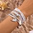 ins Stil Bohemien Strand Urlaub Sommer Oberstoff Schildkröte Fischschwanz Reis Perlen mehrschichtig Stapeln Armband Set