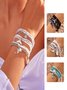 ins Stil Bohemien Strand Urlaub Sommer Oberstoff Schildkröte Fischschwanz Reis Perlen mehrschichtig Stapeln Armband Set