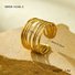europäisch und amerikanisch ins kalt Stil 18k Golden Geometrisch Irregulär Titan Stahl Ring tut Nicht verblassen All-Match hochgradige Öffnen Edelstahl Galvanisiert Ring