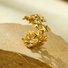 europäisch und amerikanisch ins kalt Stil 18k Golden Geometrisch Irregulär Titan Stahl Ring tut Nicht verblassen All-Match hochgradige Öffnen Edelstahl Galvanisiert Ring