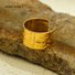 europäisch und amerikanisch ins kalt Stil 18k Golden Geometrisch Irregulär Titan Stahl Ring tut Nicht verblassen All-Match hochgradige Öffnen Edelstahl Galvanisiert Ring