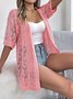 Damen Spitze Sommer Aufdecken Retro Ausgehöhlt Leicht Strickjacke