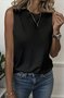 Damen Ärmellos Tanktop Oberteile Leibchen Sommer Geometrisch Rundhals Täglich Lässig Oberteile