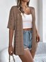 Damen Spitze Sommer Aufdecken Retro Ausgehöhlt Leicht Strickjacke