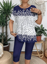 Damen Geblümt Kurzarm T-Shirts T-Shirt Rundhals Print Lässig Sommer T-Shirt mit Grafik Oberteile