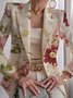 Damen Geometrisch Frühling/Herbst Oberbekleidung Retro Print Langarm Regelmäßig Blazer