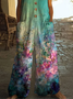 Damen Geblümt Rundhals Ärmellos Lässig Sommer Jumpsuit